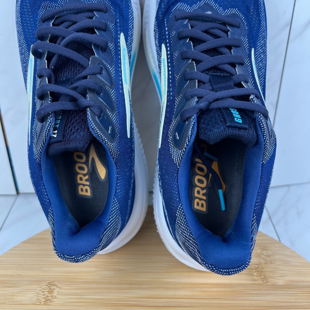 Brooks Ghost 17 Womens Size 10.5 Navy Turquoise Running Walk Shoes 1204311B458 - Picture 12 of 13